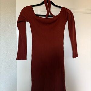 Forever 21 Terracotta Long Sleeve Dress